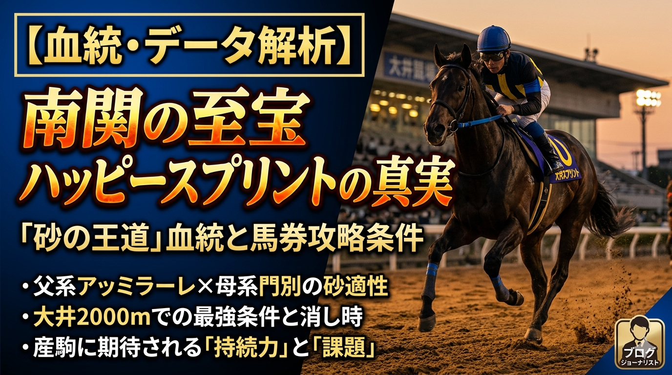 ハッピースプリントスプリントの血統と産駒の特徴とは？