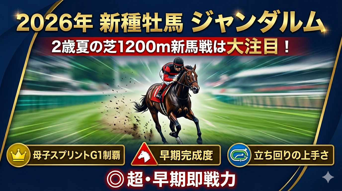 ジャンダルムの血統と産駒の特徴とは？母子スプリンターの新馬戦はどうなる？という記事のアイキャッチ画像