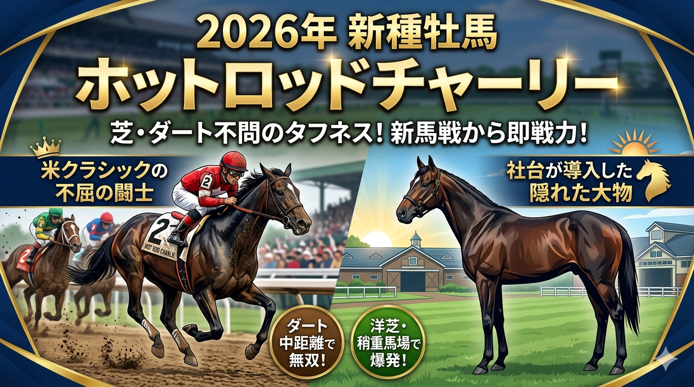 ホットロッドチャーリーの血統と産駒の特徴とは？S級レースのシルバーコレクターという記事のアイキャッチ画像
